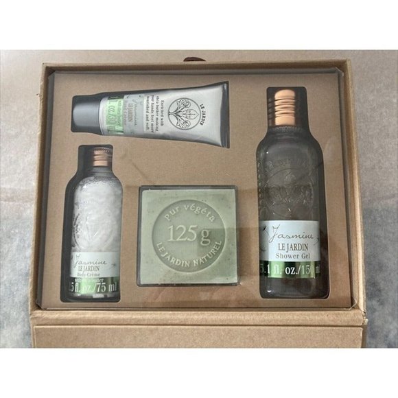 LE JARDIN Jasmine Body Care Kit 4 Pieces in Beautiful Gift Box Brand New Sealed - Picture 3 of 11